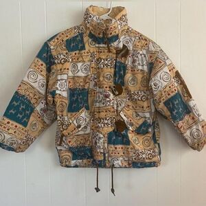 Obermeyer Ski Jacket Girls Junior 8 Multicolor Patchwork Winter Hooded Snow